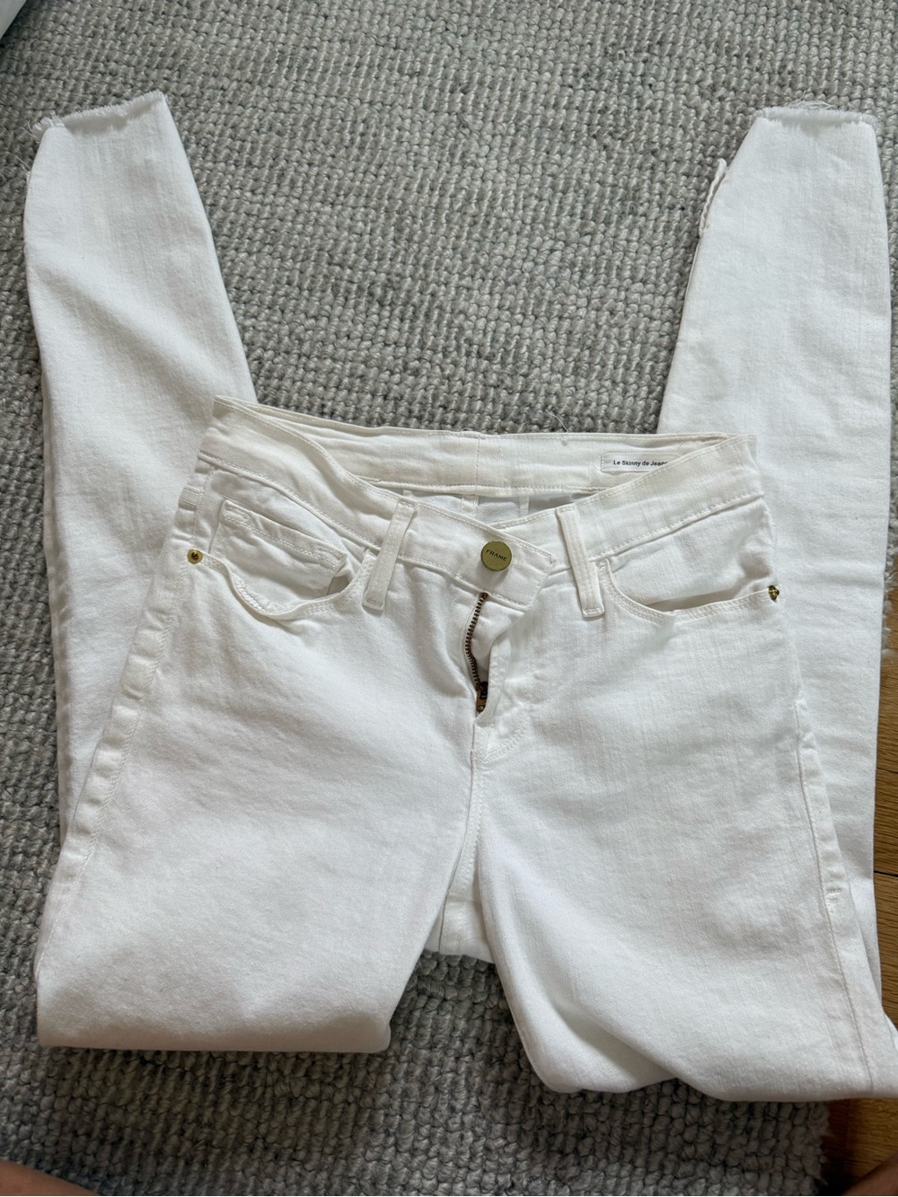 Frame Denim White Skinny Jeans